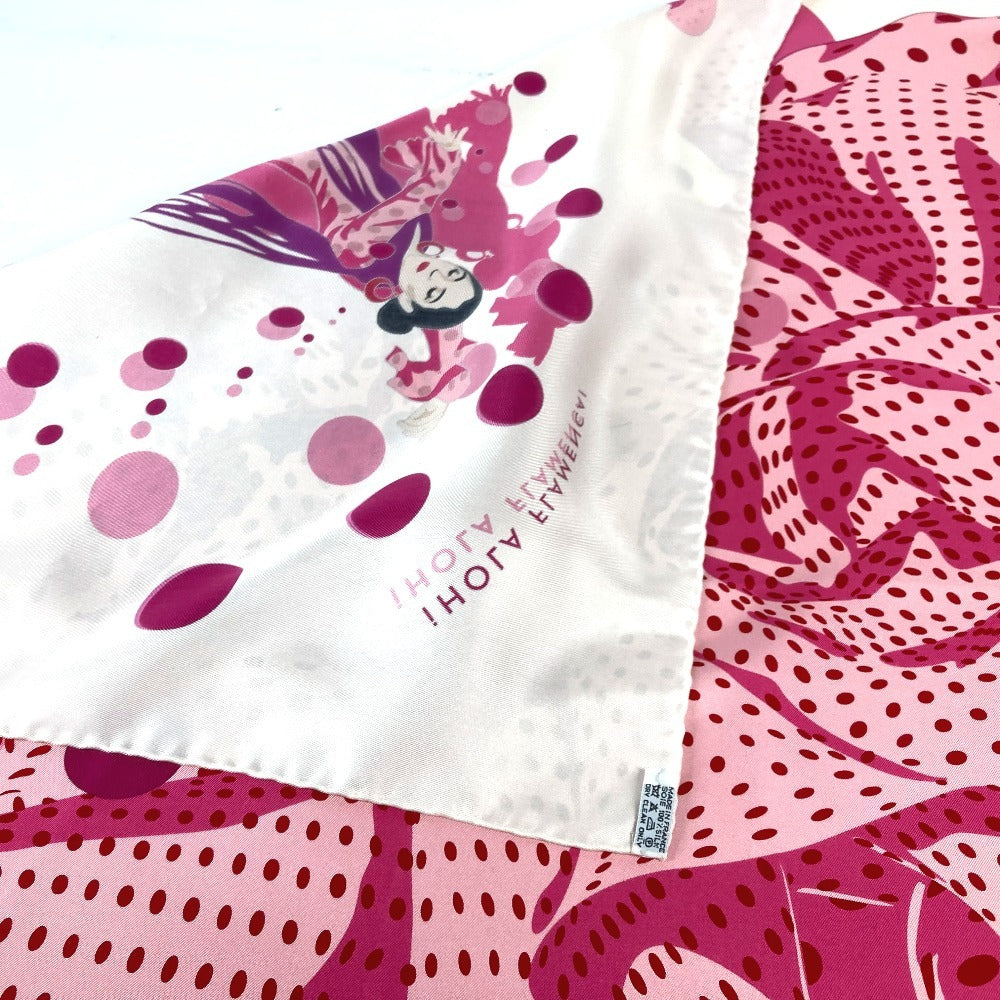HERMES scarf silk pink Carre90 iHOLA FLAMENCA HOLA FLAMENCA Women  d