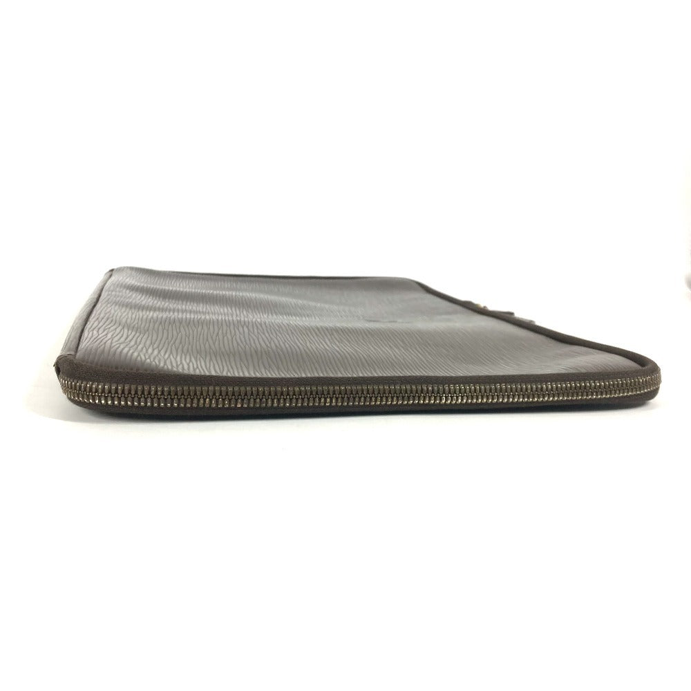 FENDI Clutch bag leather Brown   FF logo Women
