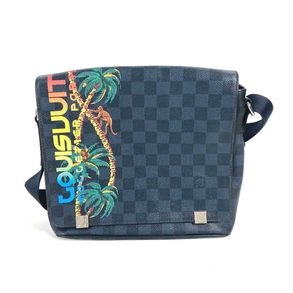 LOUIS VUITTON Shoulder Bag N50005 Damier Cobalt Canvas Navy Damier Cobalt District PM