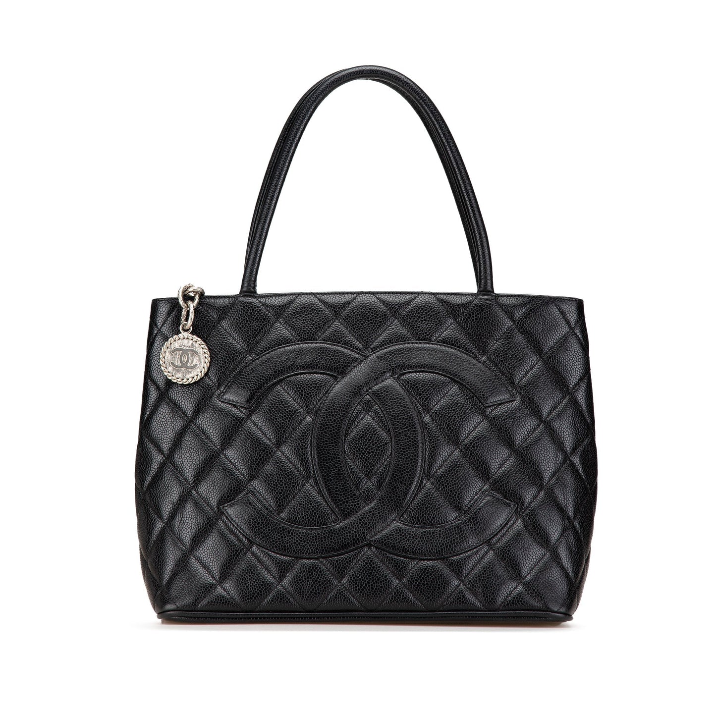 Black Chanel Caviar Medallion Tote
