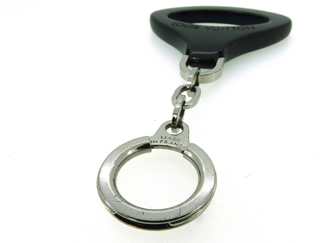LOUIS VUITTON Key ring M63832 Black Silver Porto Crepe Z
