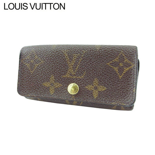 LOUIS VUITTON Key case Key holder  M62631 Brown beige gold Multicles4