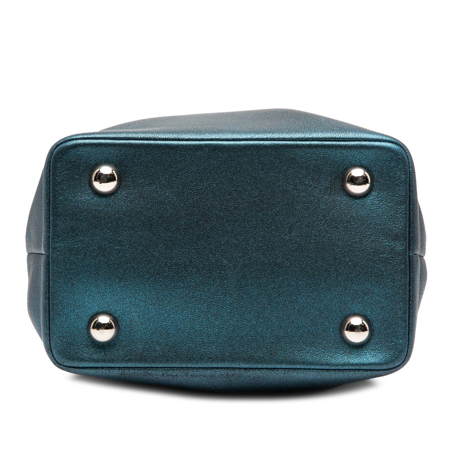Blue Chanel CC Metallic Calfskin Vanity Bag