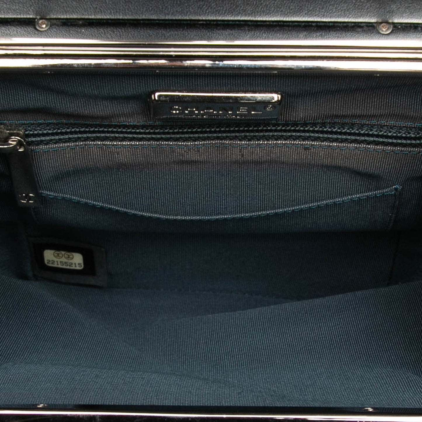 Blue Chanel CC Metallic Calfskin Vanity Bag