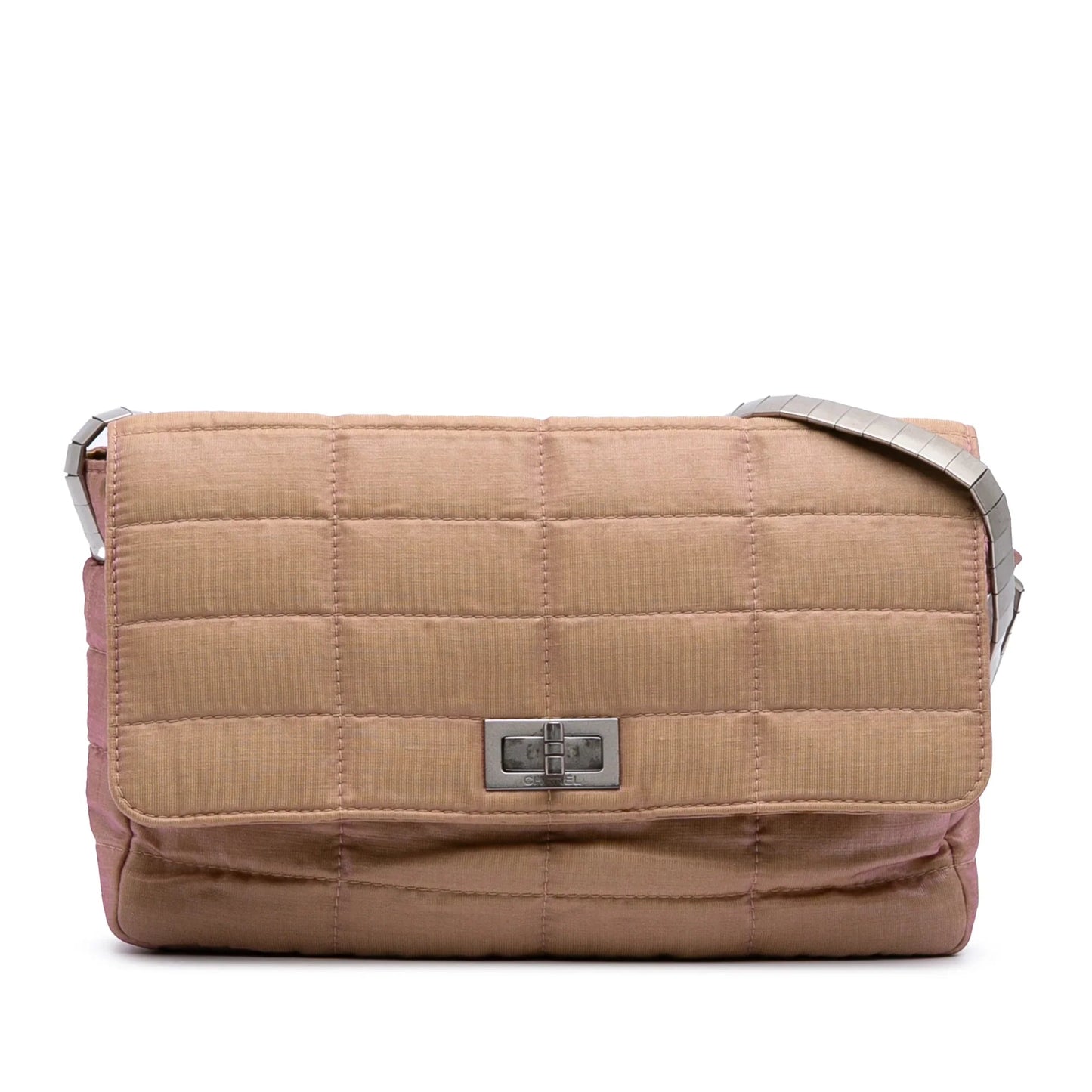 Pink Chanel Quilted Iridescent Nylon Mademoiselle Flap Shoulder Bag