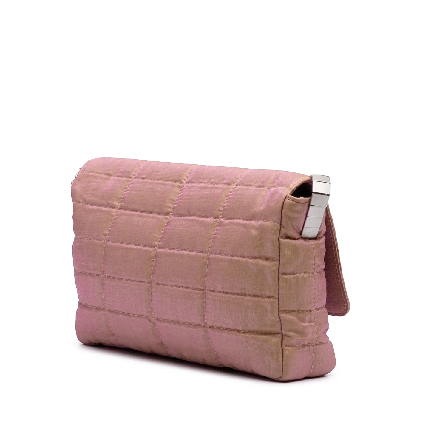Pink Chanel Quilted Iridescent Nylon Mademoiselle Flap Shoulder Bag