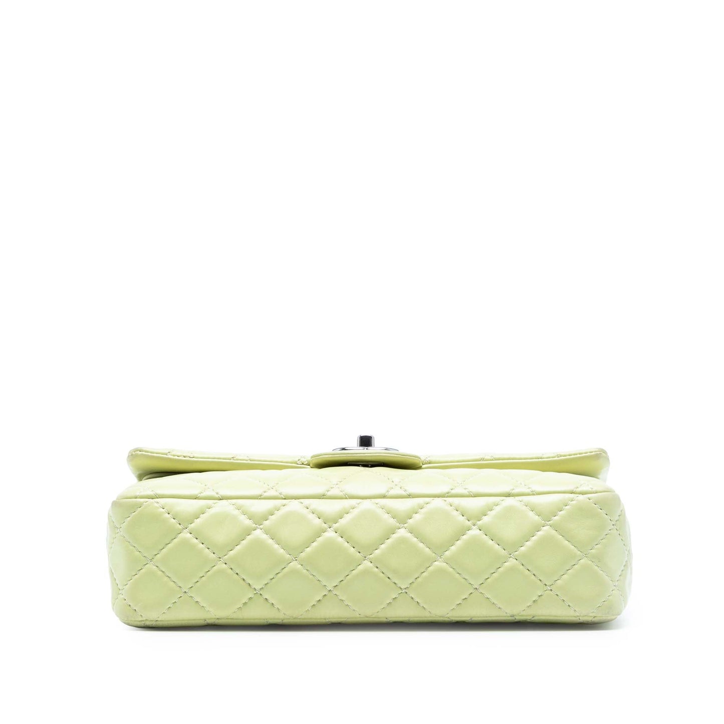 Pastel Green Chanel Medium Classic Lambskin Double Flap Shoulder Bag