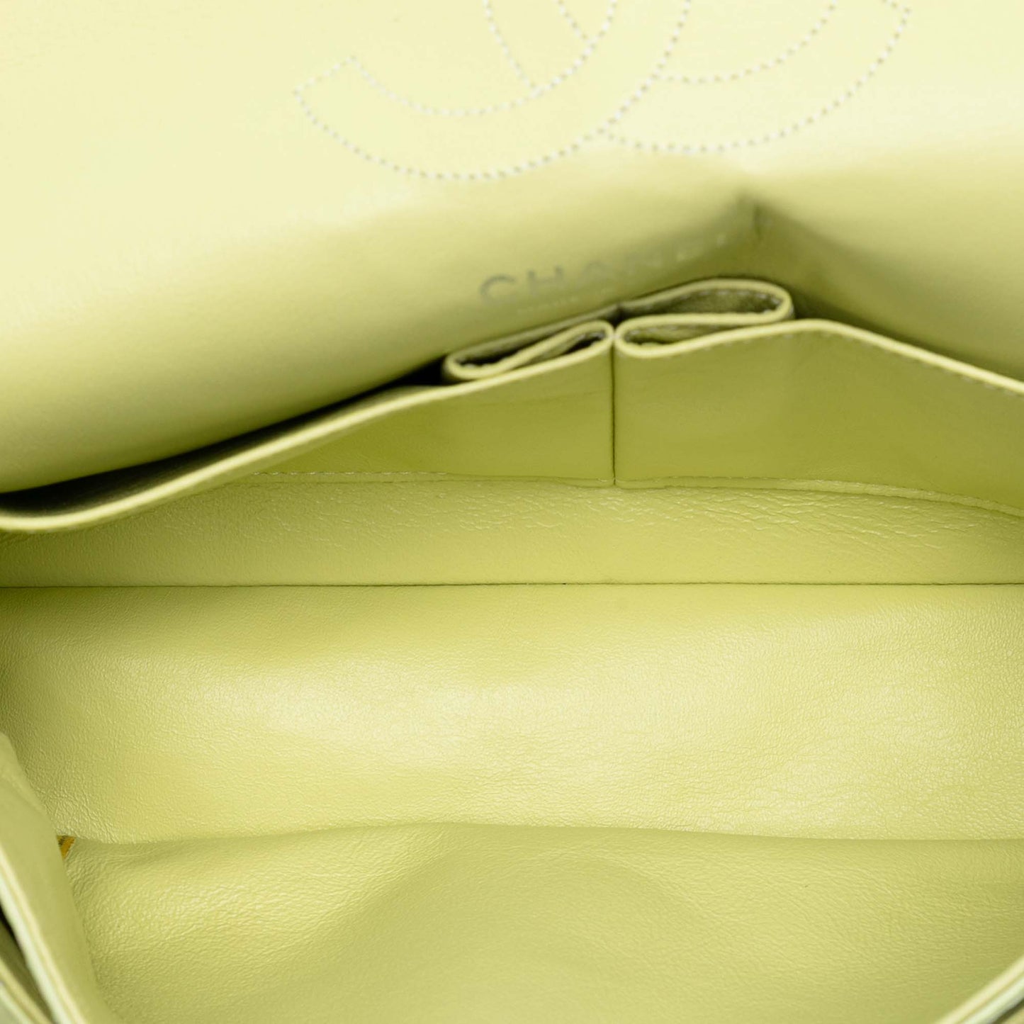 Pastel Green Chanel Medium Classic Lambskin Double Flap Shoulder Bag