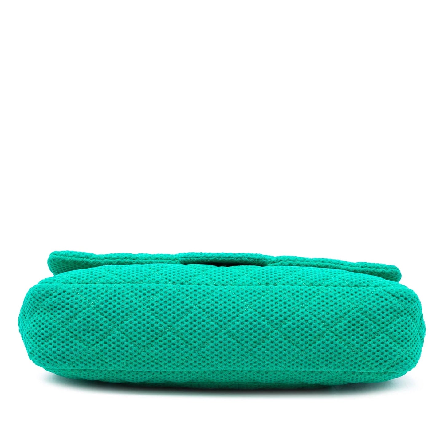 Green Chanel Medium Classic Mesh Single Flap Shoulder Bag