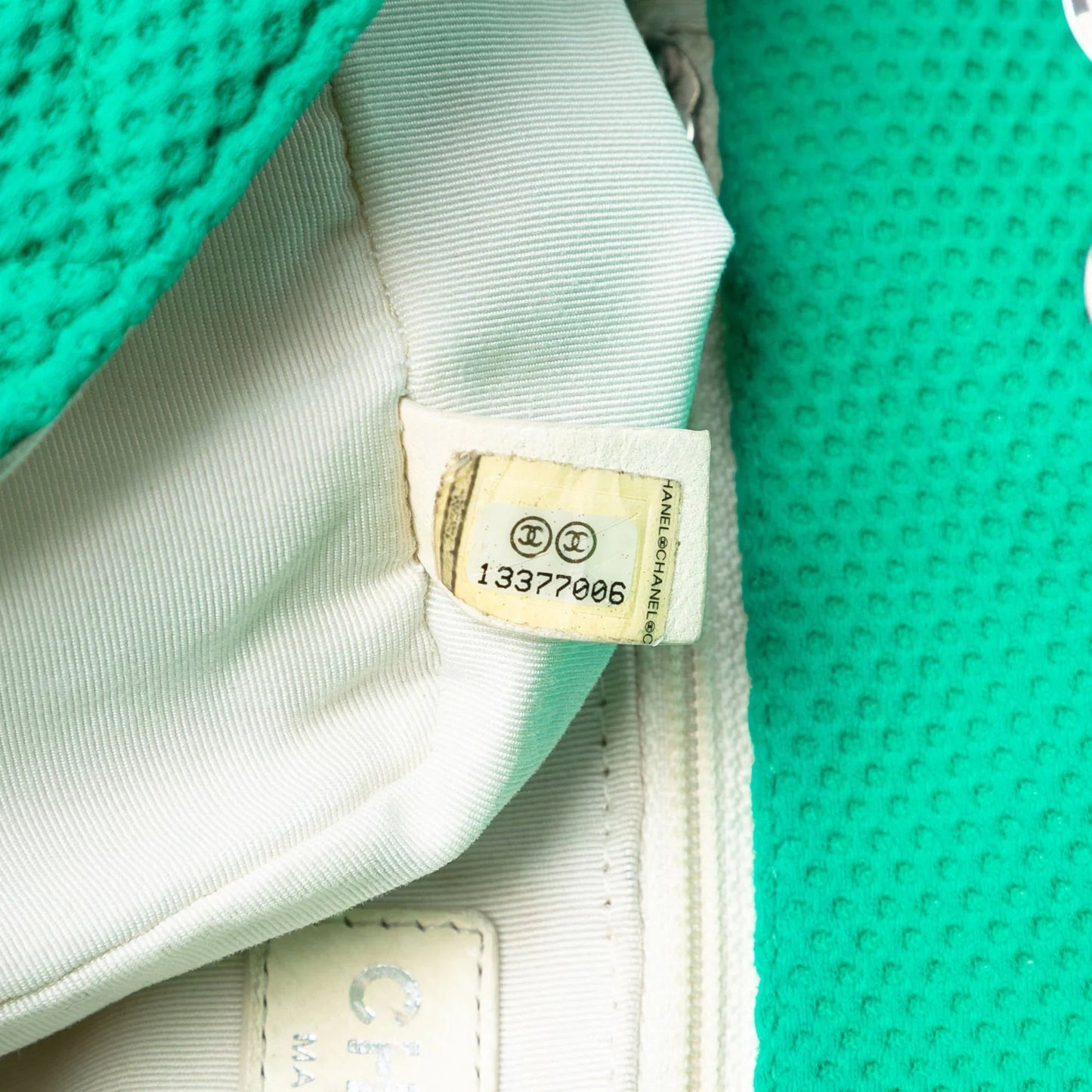 Green Chanel Medium Classic Mesh Single Flap Shoulder Bag