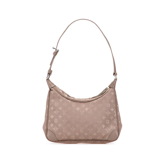 Brown Louis Vuitton Monogram Satin Mini Boulogne Shoulder Bag