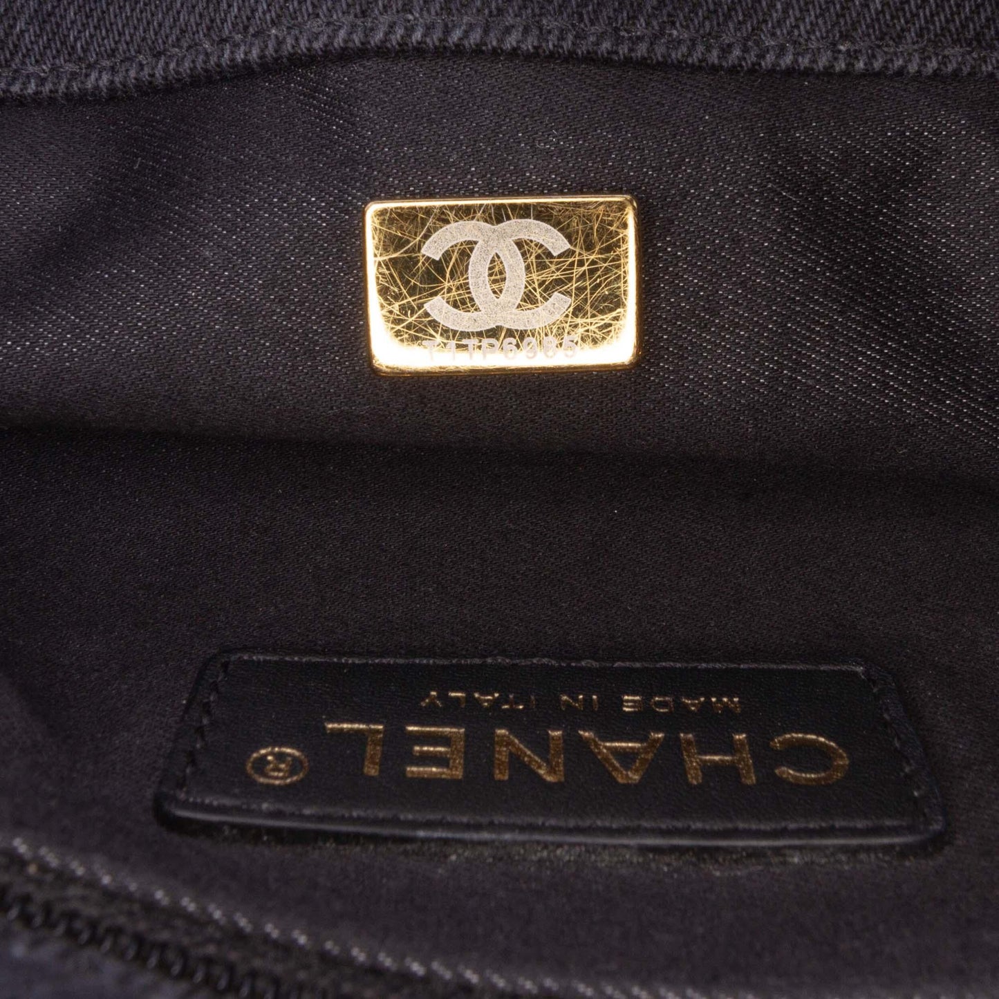 Black Chanel Medium Quilted Denim Mood Flap Crossbody Bag