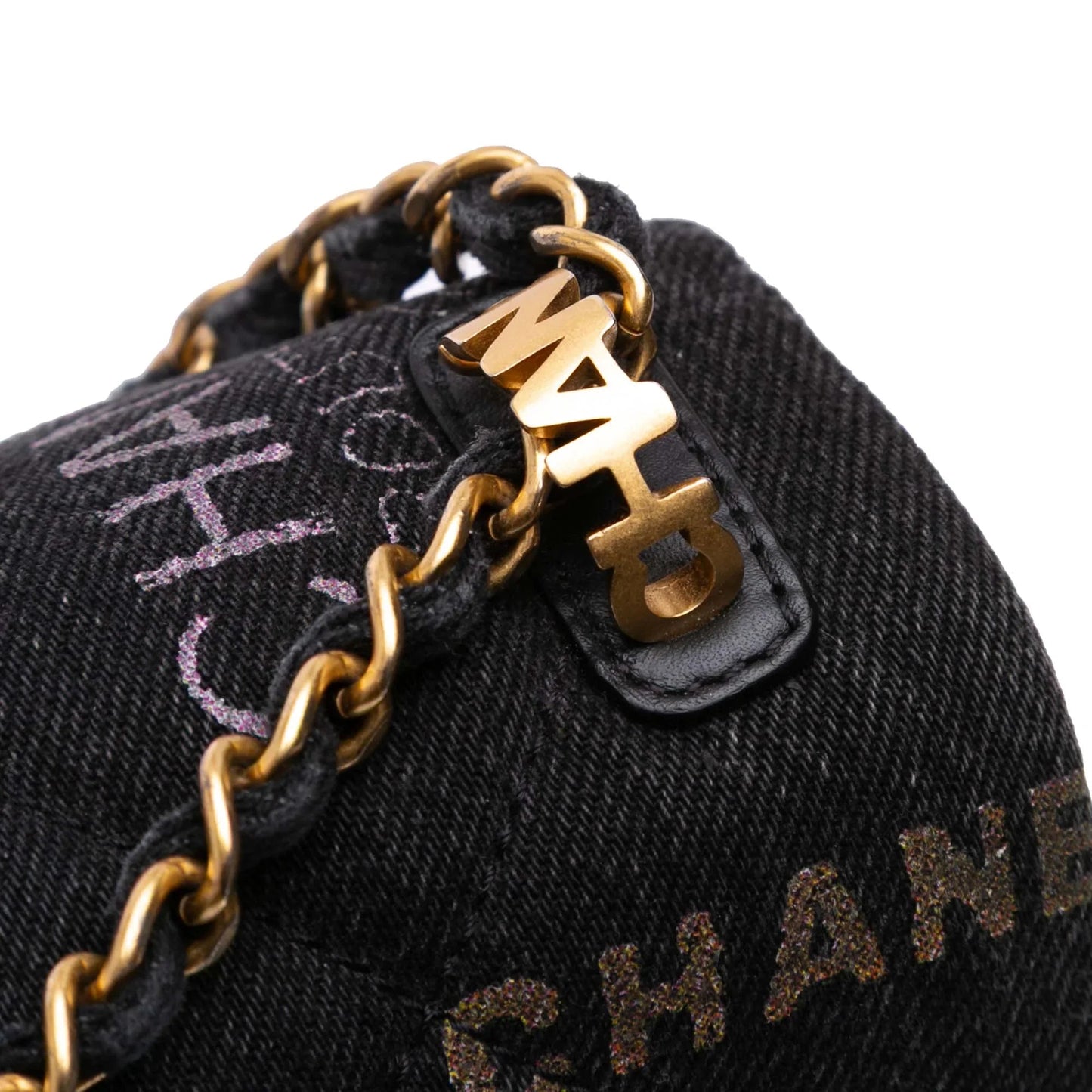 Black Chanel Medium Quilted Denim Mood Flap Crossbody Bag