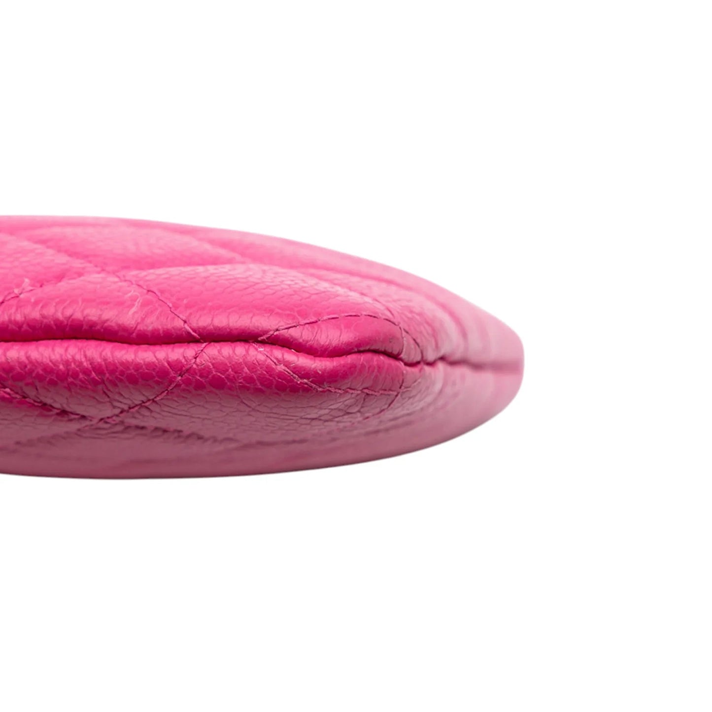 Pink Chanel Small Quilted Caviar O Case Clutch