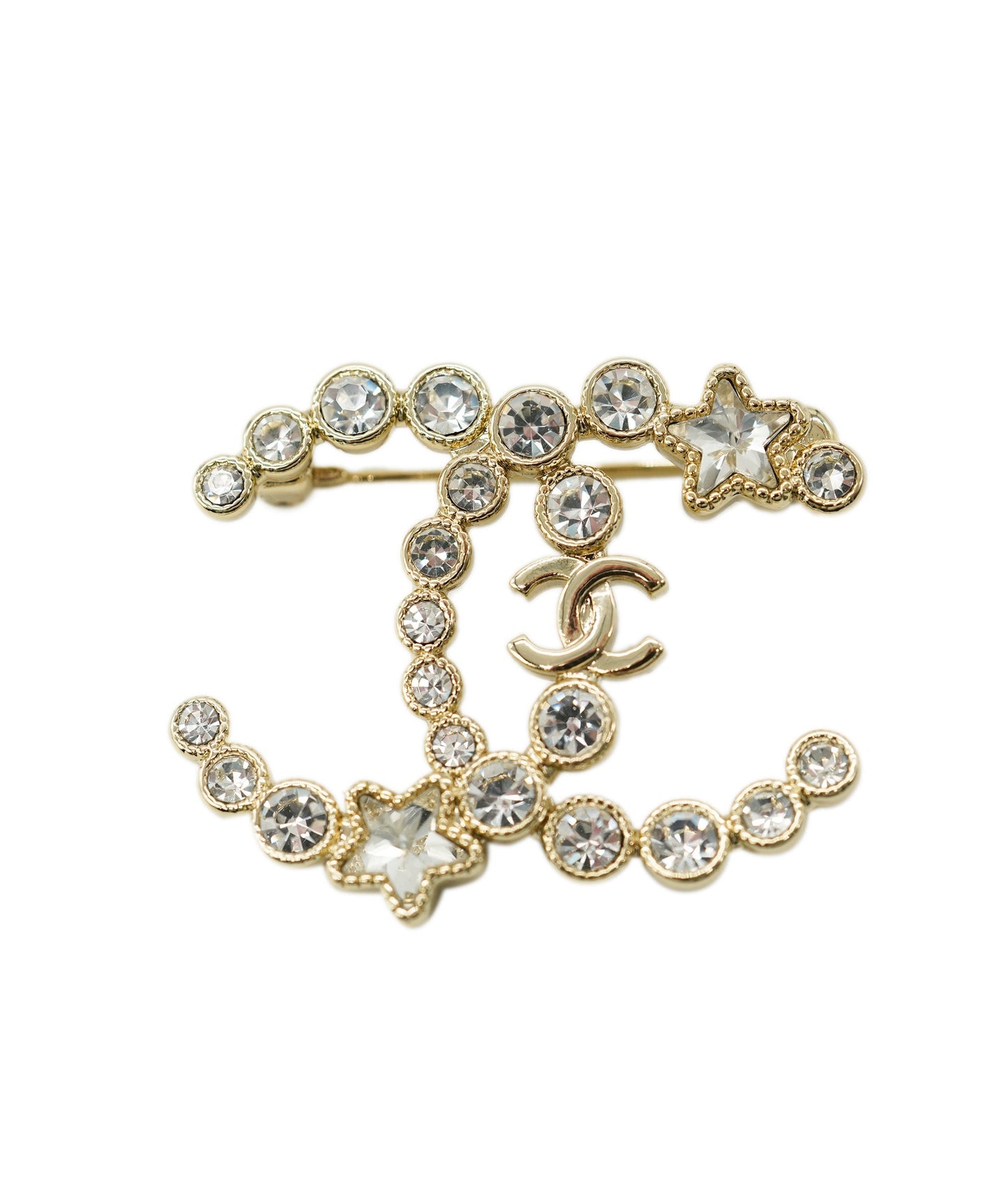 CHANEL Cocomark RHINESTONE Brooch DBXS3560