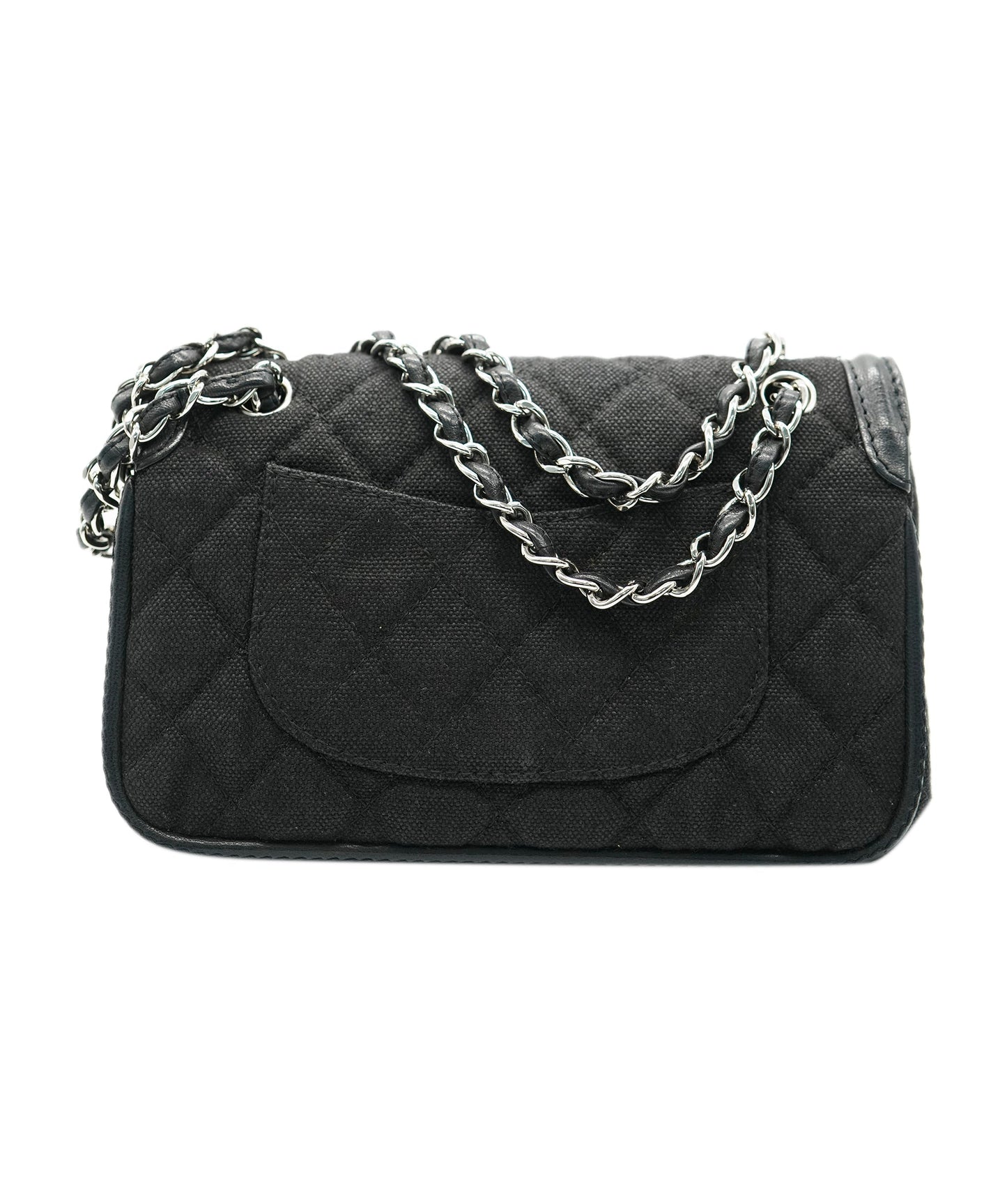 Chanel Black Double Flap Canvas with GHW Bag ALC2214