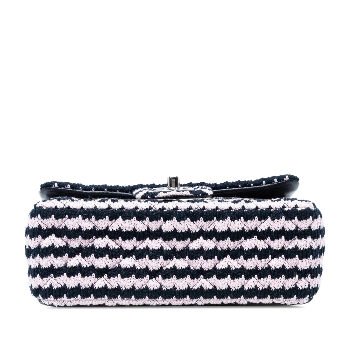 Pink Chanel Mini Rectangular Classic Tweed Single Flap Crossbody Bag