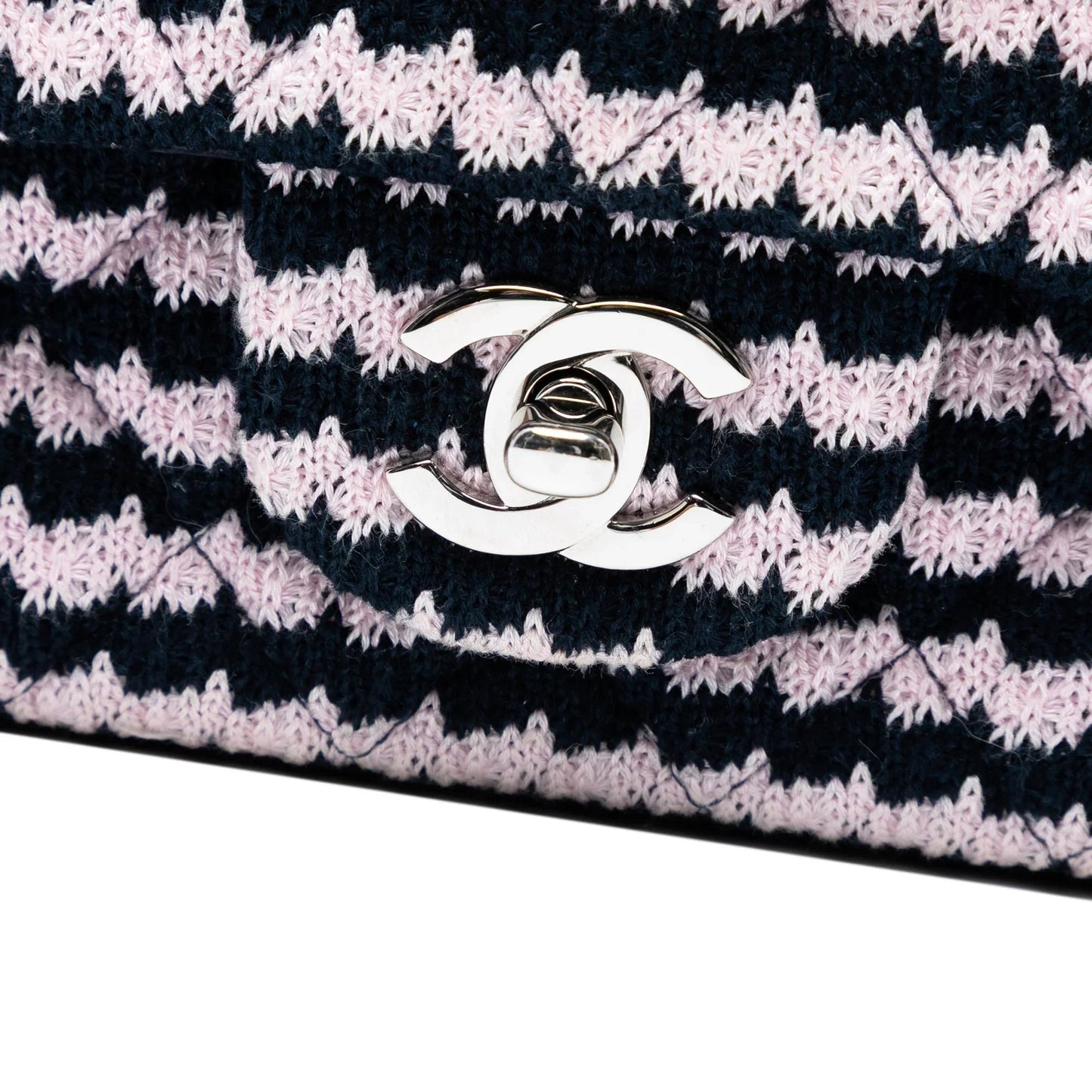 Pink Chanel Mini Rectangular Classic Tweed Single Flap Crossbody Bag