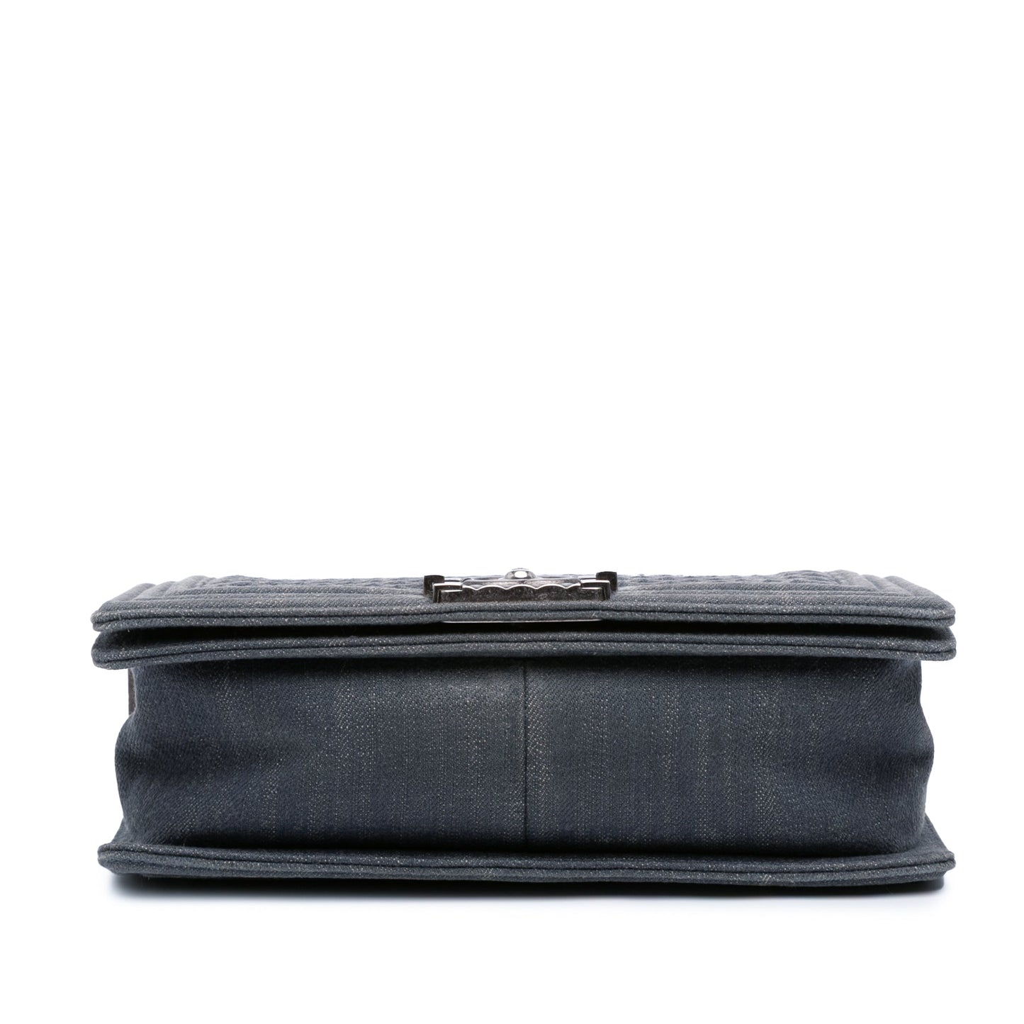 Blue Chanel Medium Embossed Denim Boy Flap Crossbody Bag