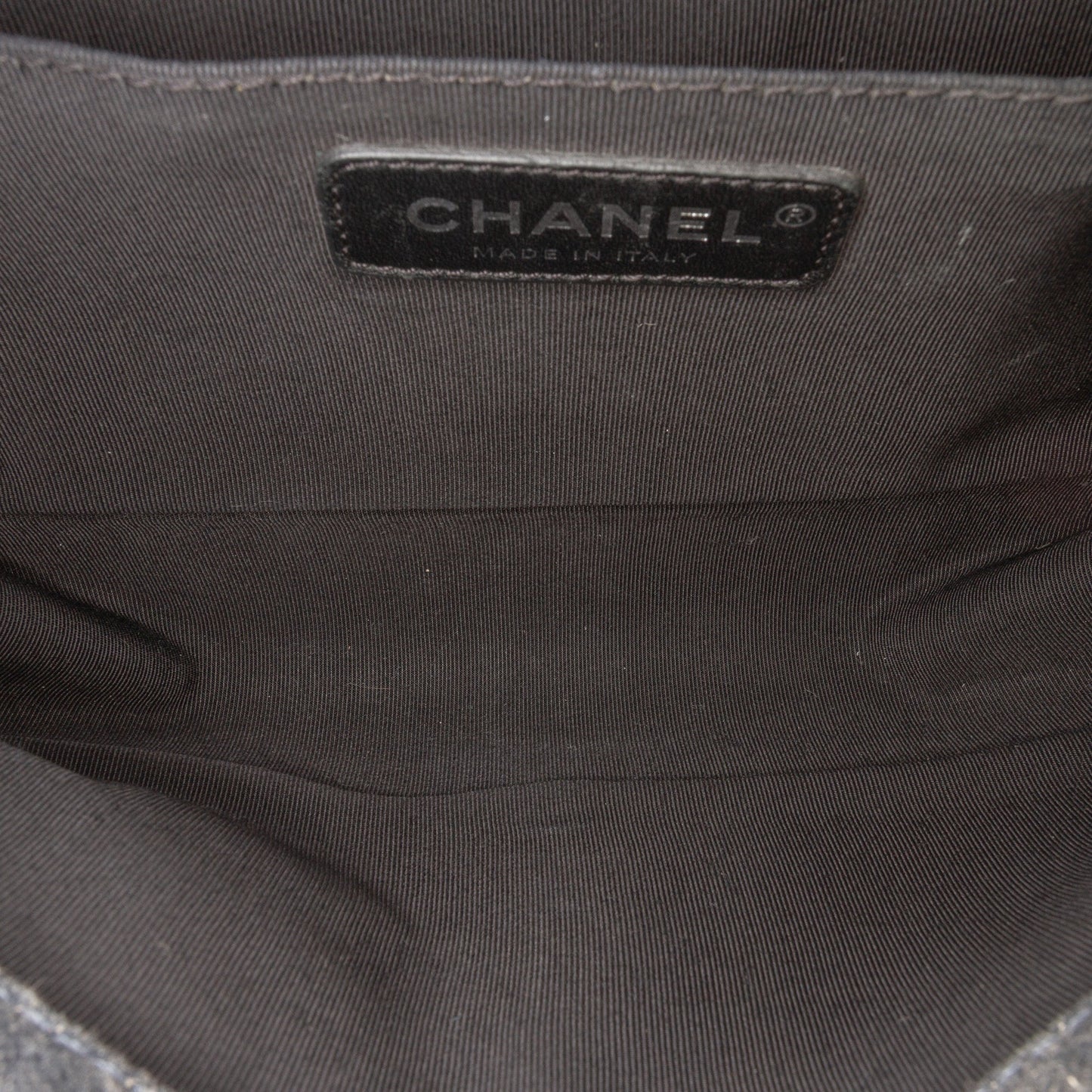 Blue Chanel Medium Embossed Denim Boy Flap Crossbody Bag