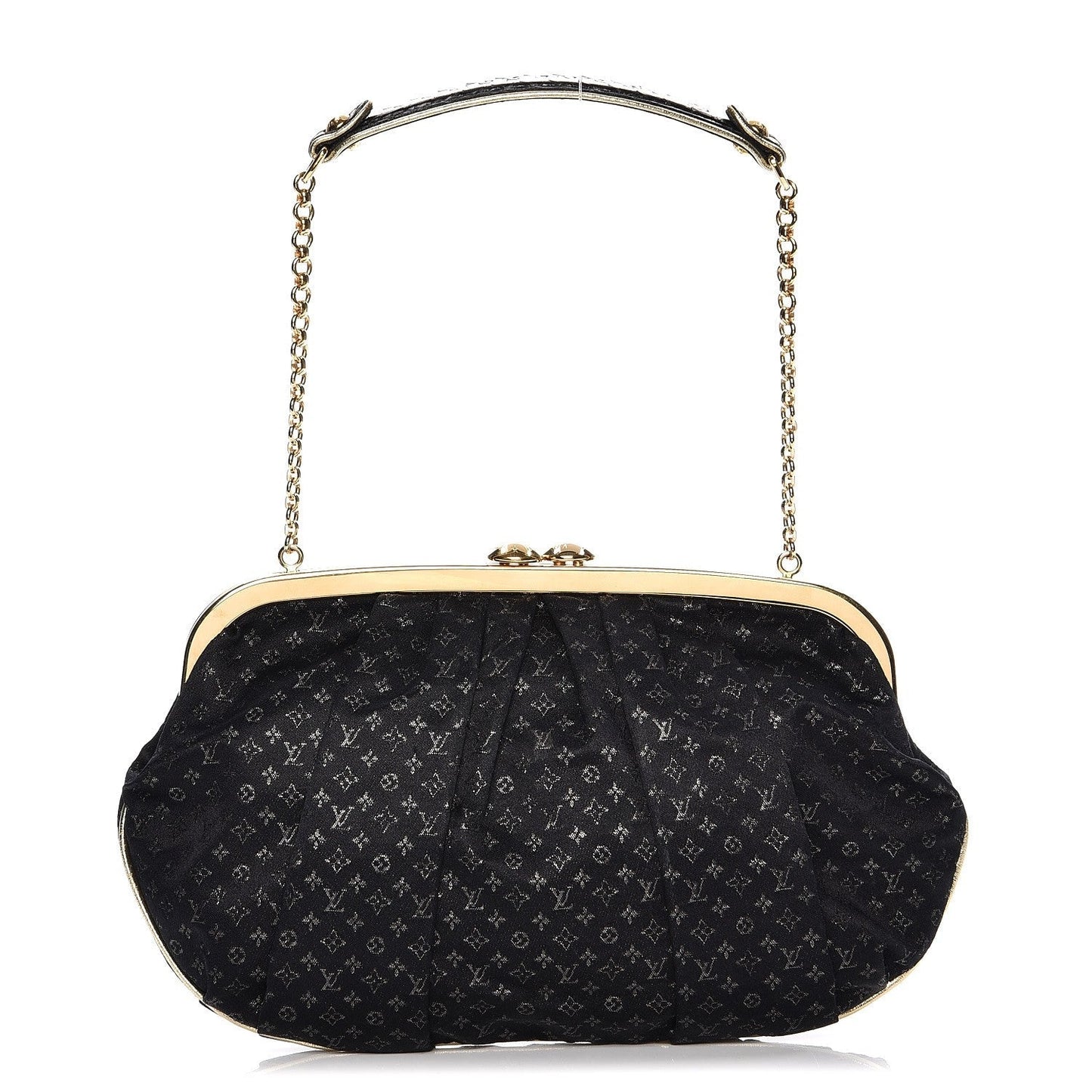 LOUIS VUITTON SATIN MONOGRAM AUMONIERE CLUTCH BAG
