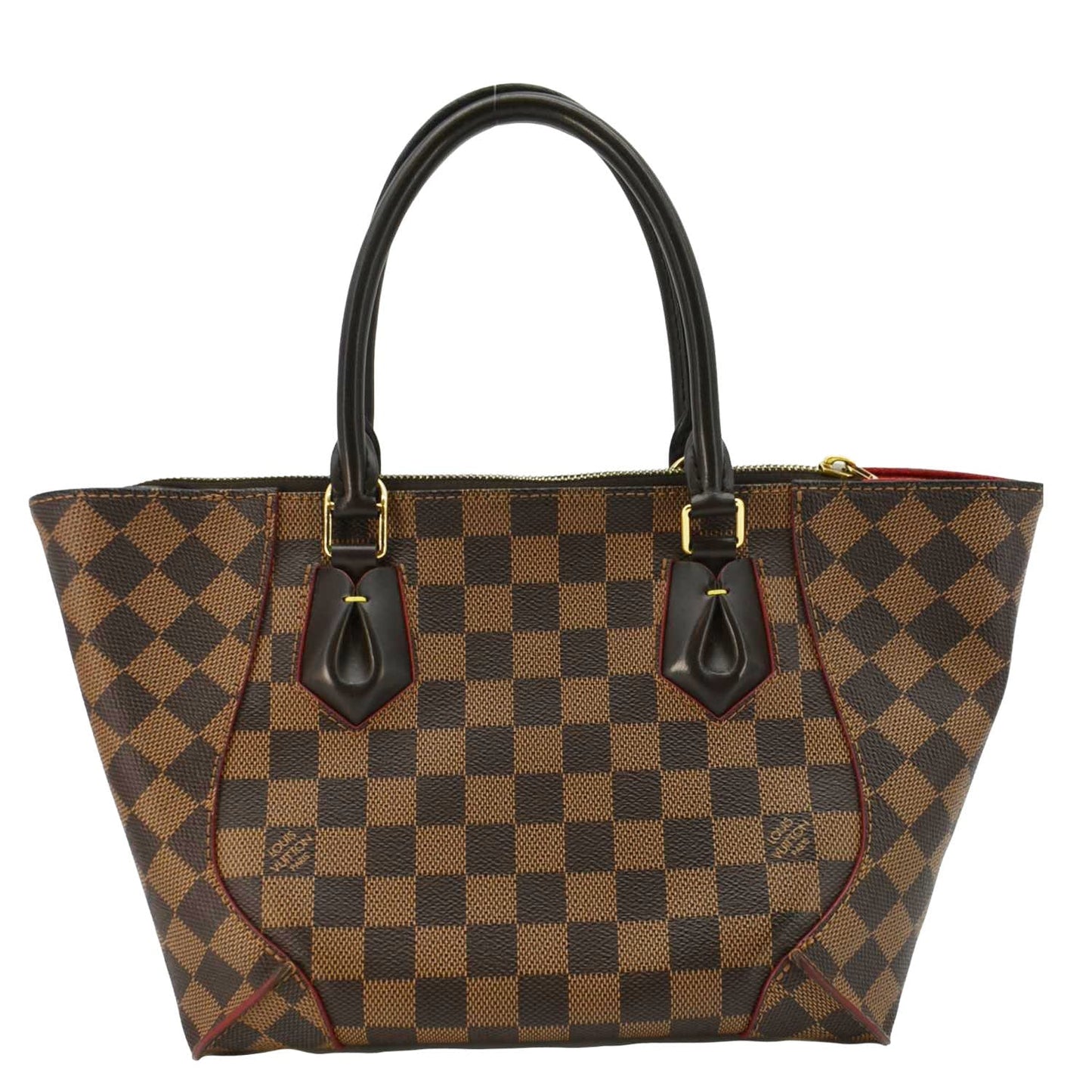 LOUIS VUITTON Caissa PM Damier Ebene Tote Bag Brown