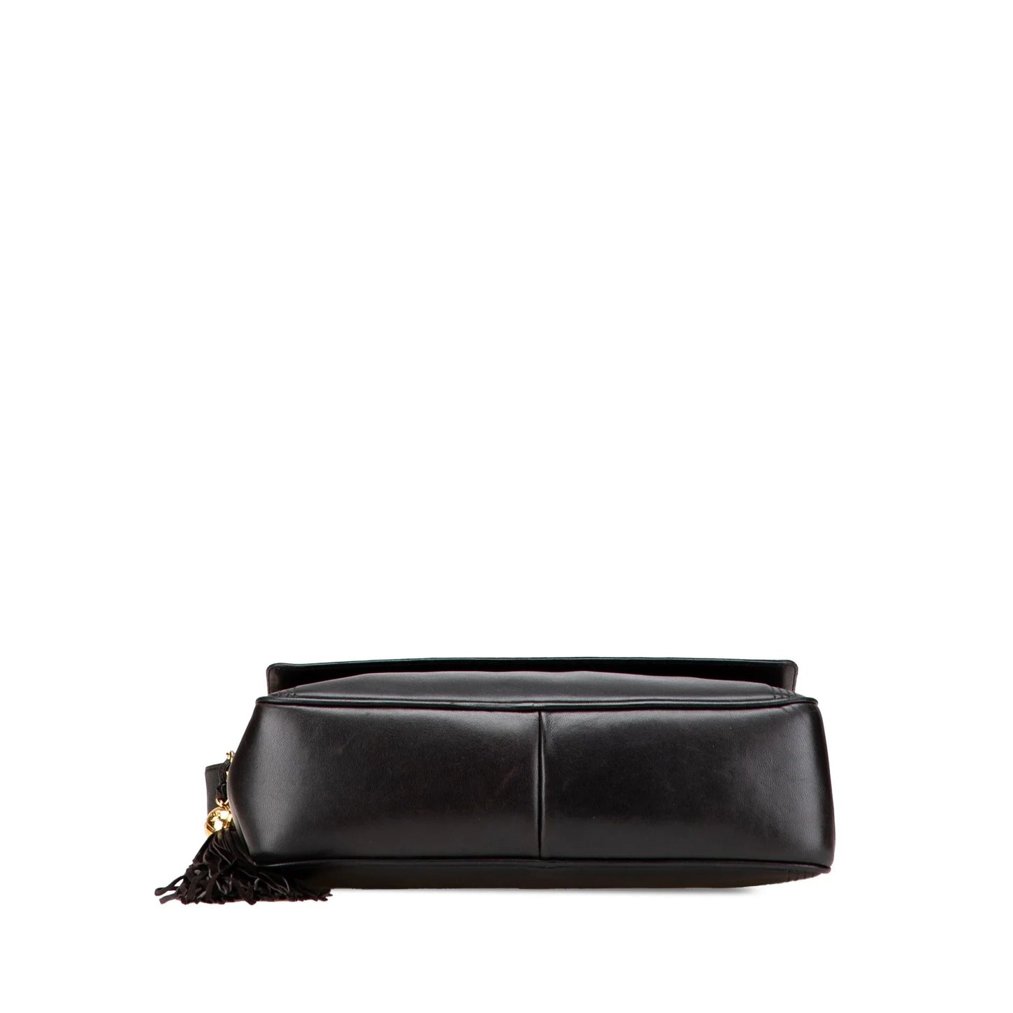 Black Chanel CC Lambskin Flap Tassel Crossbody