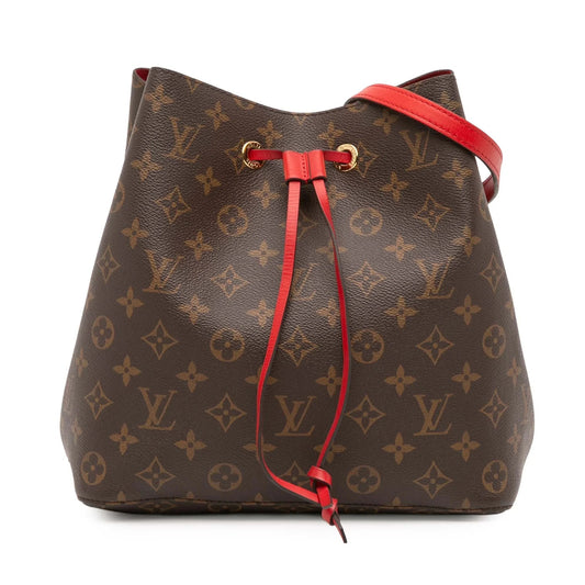 Brown Louis Vuitton Monogram Neonoe MM Bucket Bag