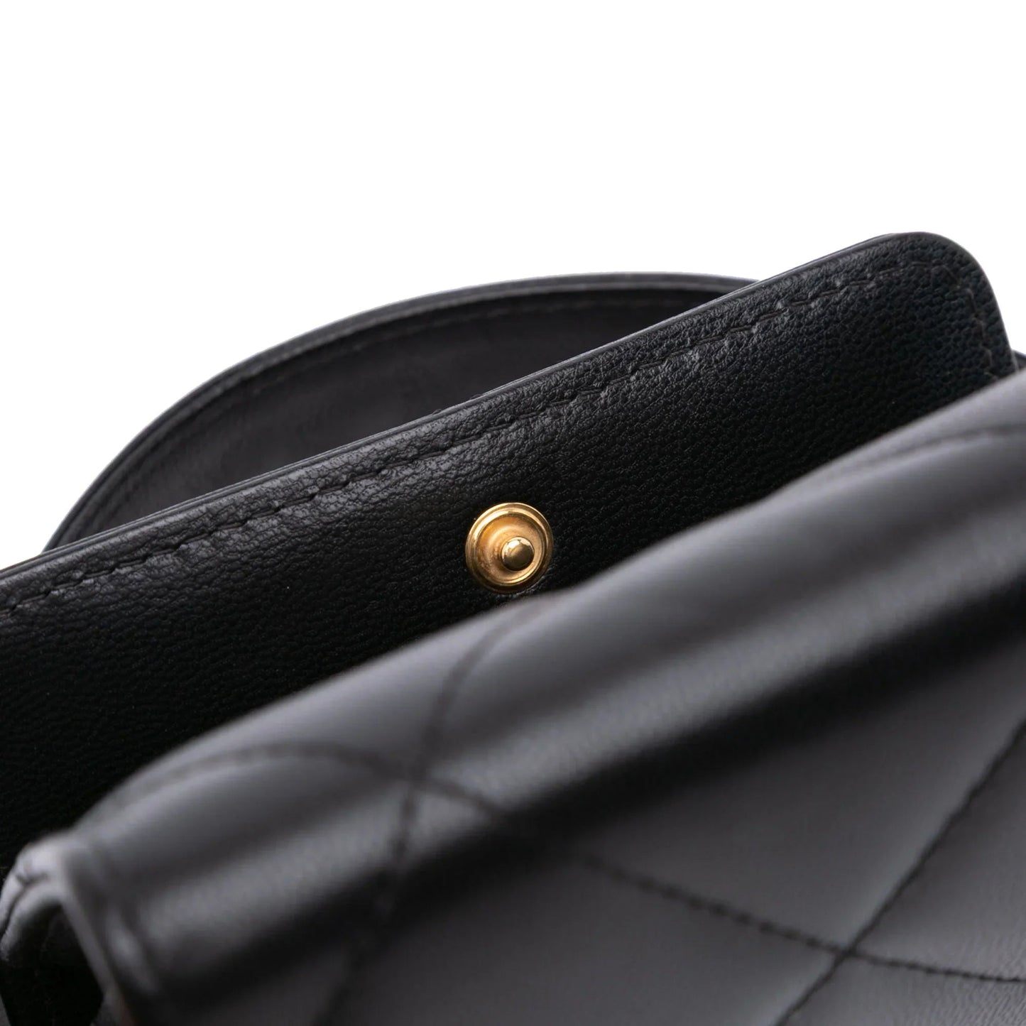 Black Chanel Lambskin 19 Flap Coin Purse With Chain Crossbody Bag