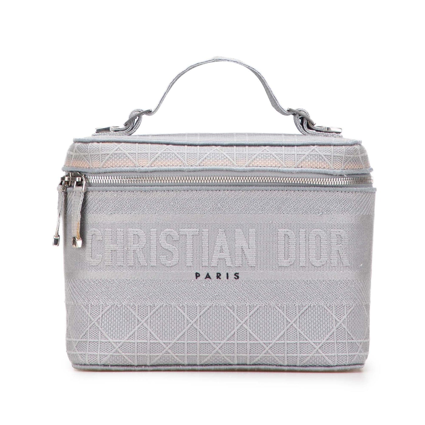 Gray Dior Canvas Cannage Diortravel Vanity Case
