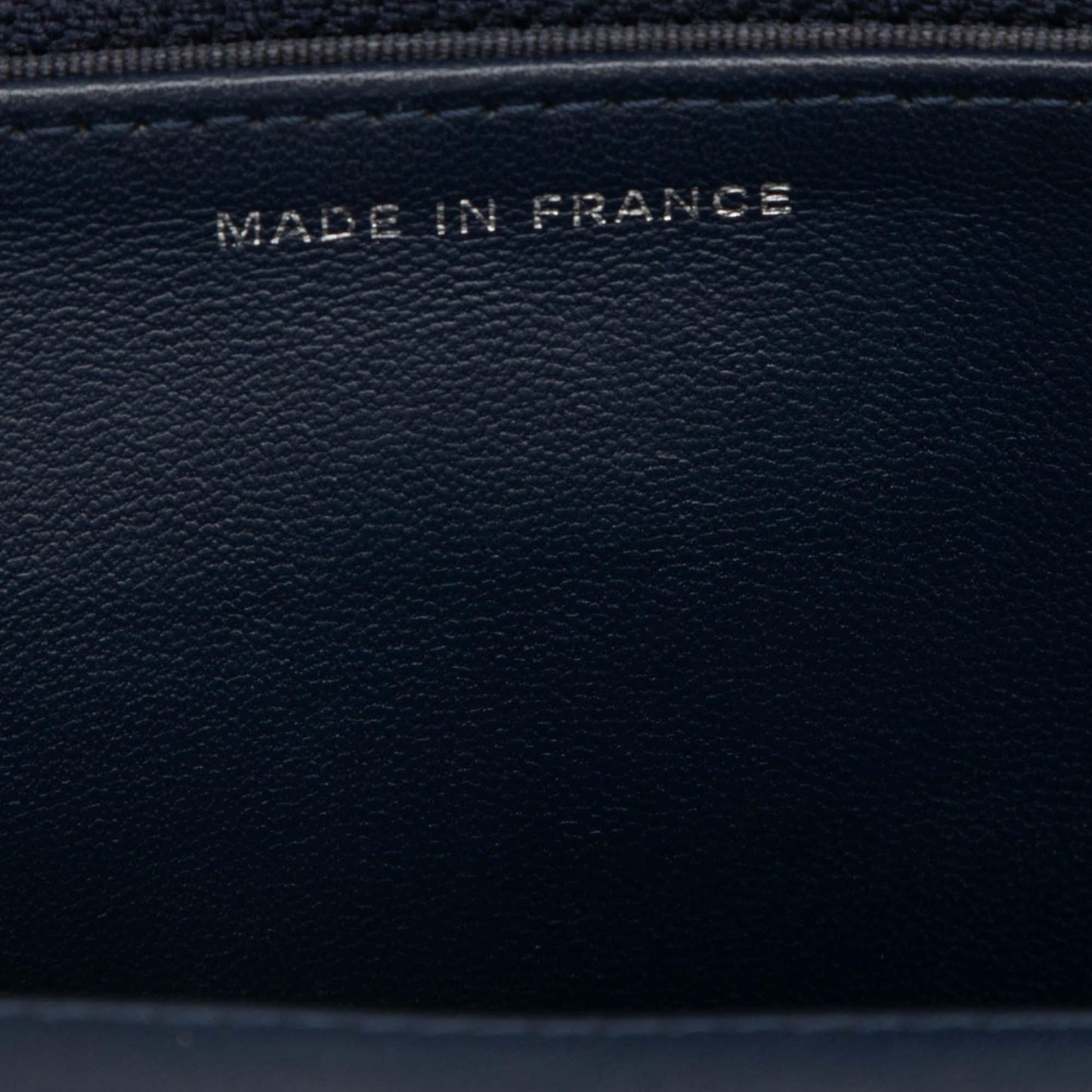 Navy Blue Chanel CC Quilted Lambskin Wallet On Chain Crossbody Bag