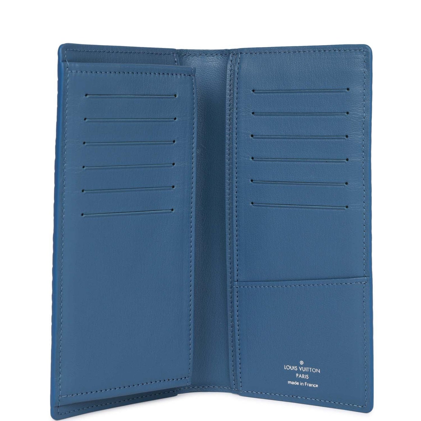 Louis Vuitton Brazza Wallet Multi Blue Matte Alligator Silver Hardware