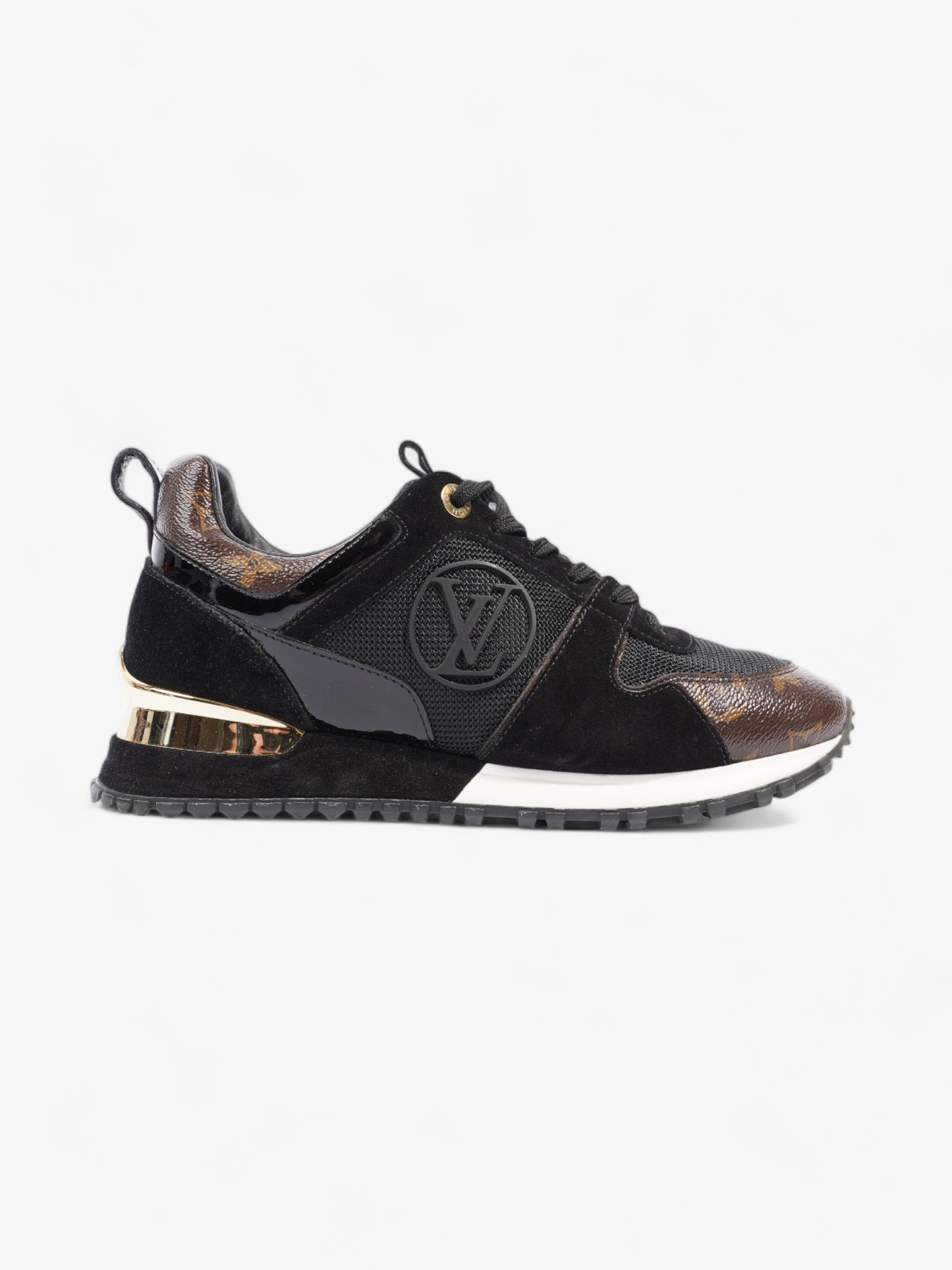 Louis Vuitton Run Away Trainer N/A Black / Monogram / Gold Suede EU 36.5 UK 4.5