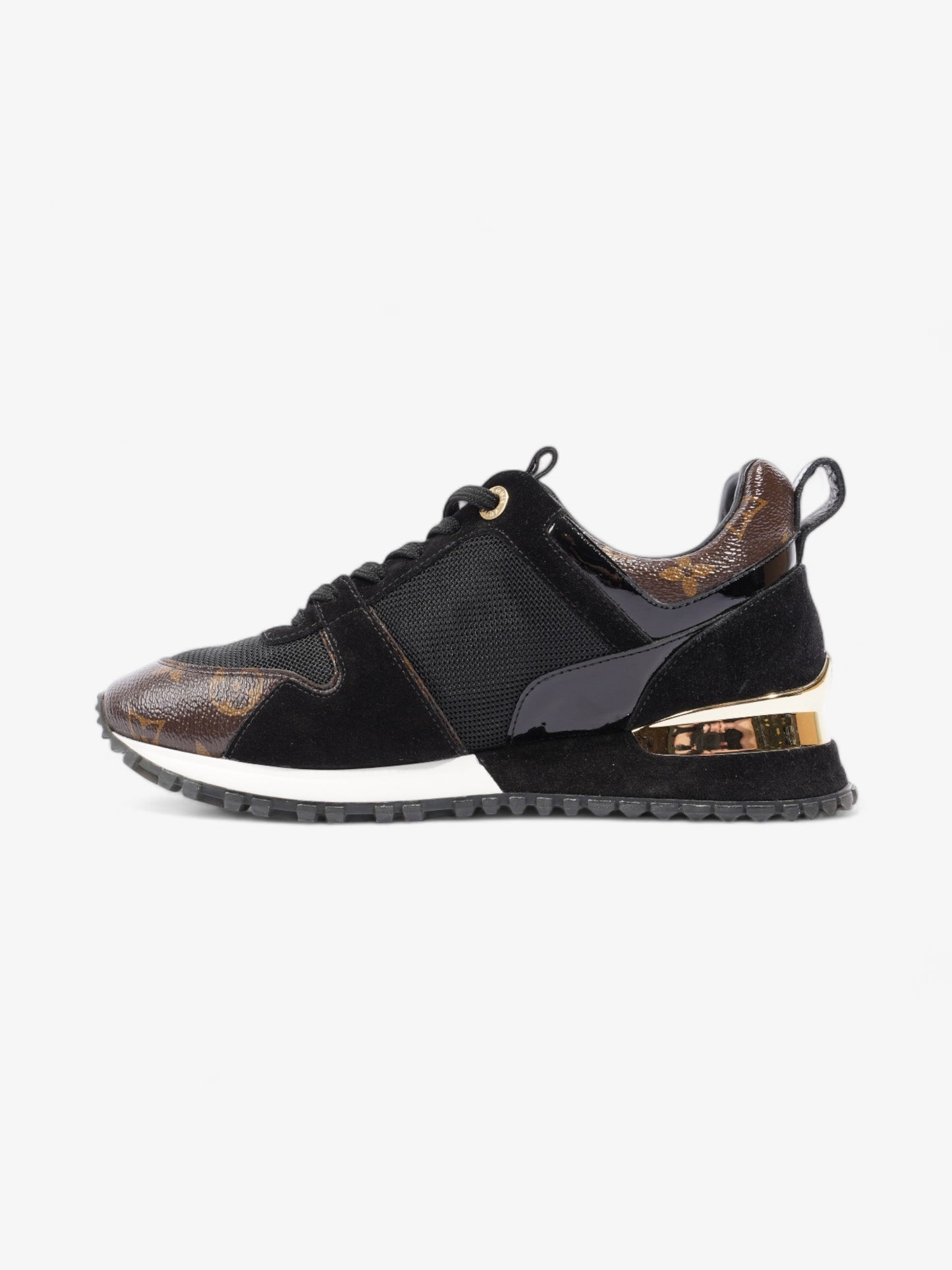 Louis Vuitton Run Away Trainer N/A Black / Monogram / Gold Suede EU 36.5 UK 4.5