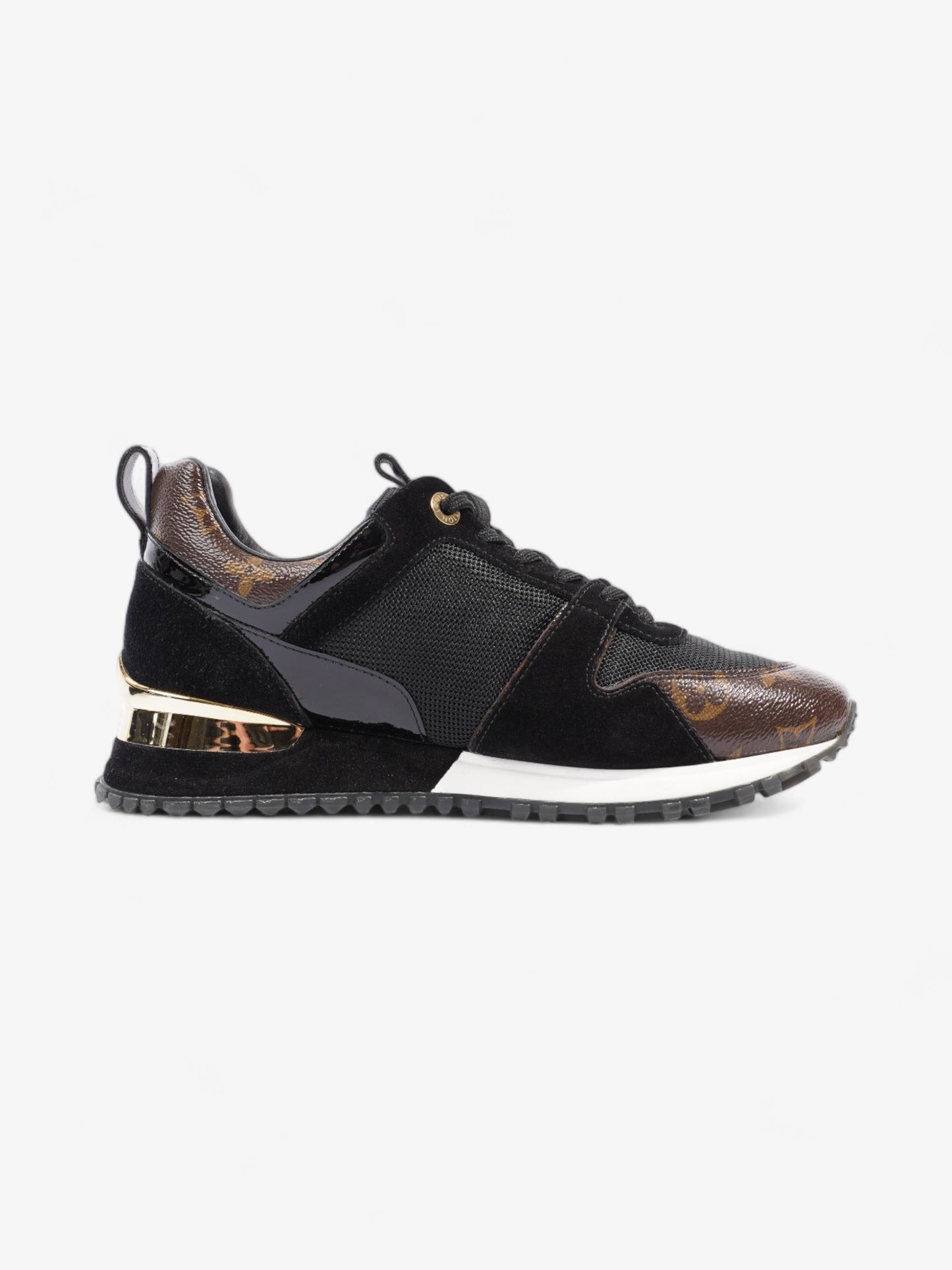 Louis Vuitton Run Away Trainer N/A Black / Monogram / Gold Suede EU 36.5 UK 4.5