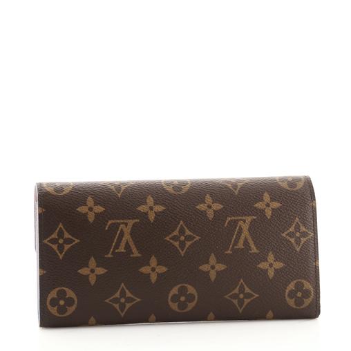 Louis Vuitton Monogram Bloom Flower Emilie Wallet Blue Jean