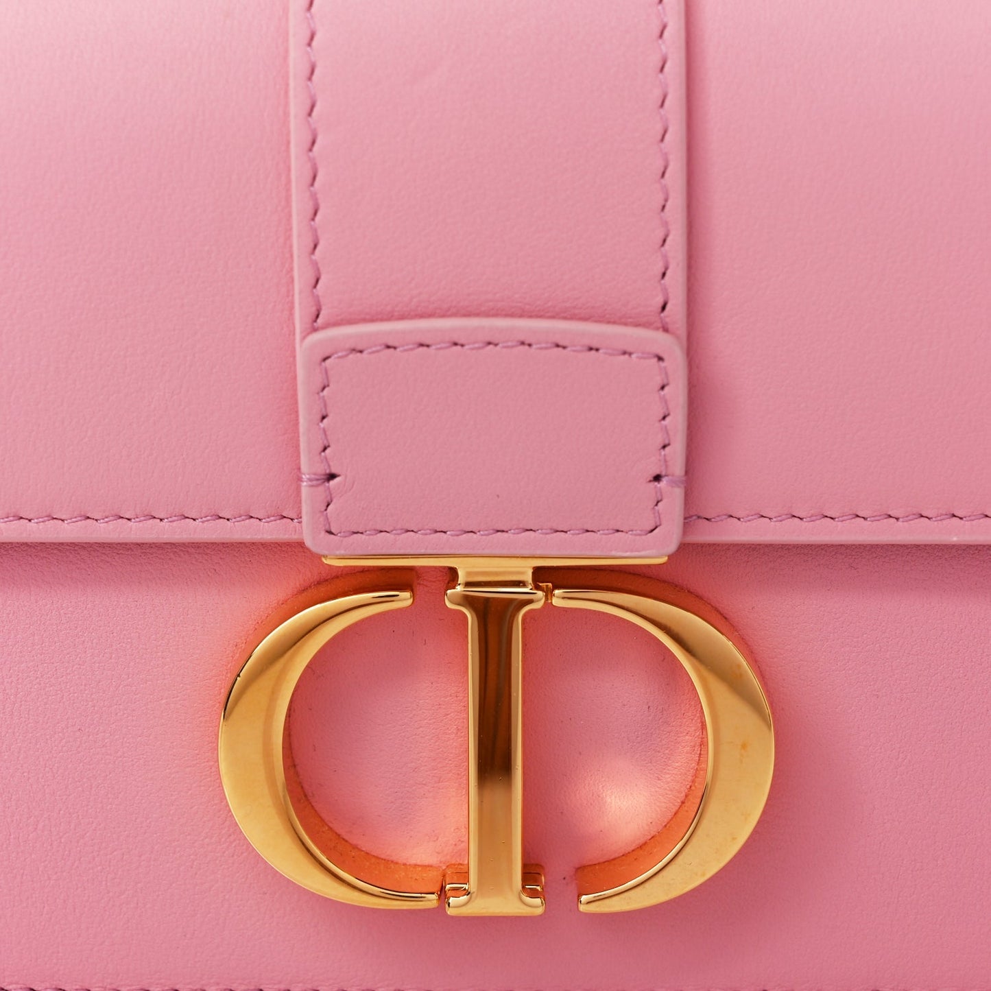 Christian Dior Calfskin 30 Montaigne East West Chain Flap Bag Pink