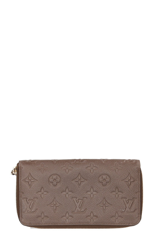 LOUIS VUITTON Zippy Organizer Wallet MNG Empreinte Taupe
