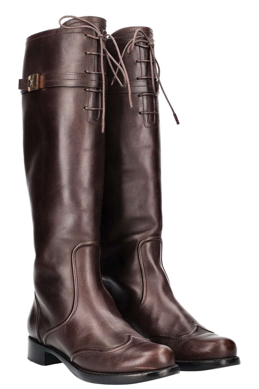 LOUIS VUITTON Riding Boots Brown