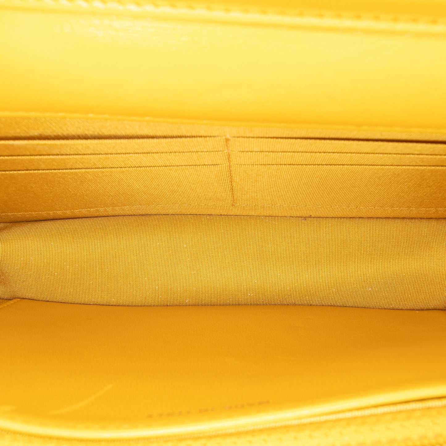 Yellow Chanel Quilted Lambskin Boy Wallet On Chain Crossbody Bag
