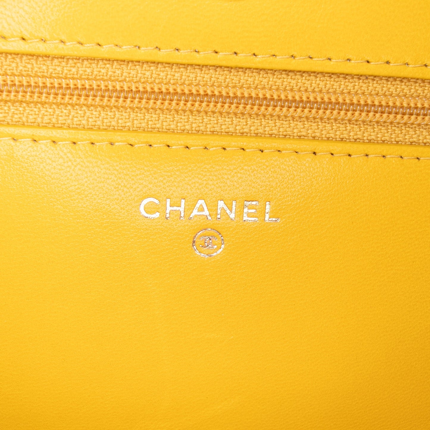 Yellow Chanel Quilted Lambskin Boy Wallet On Chain Crossbody Bag