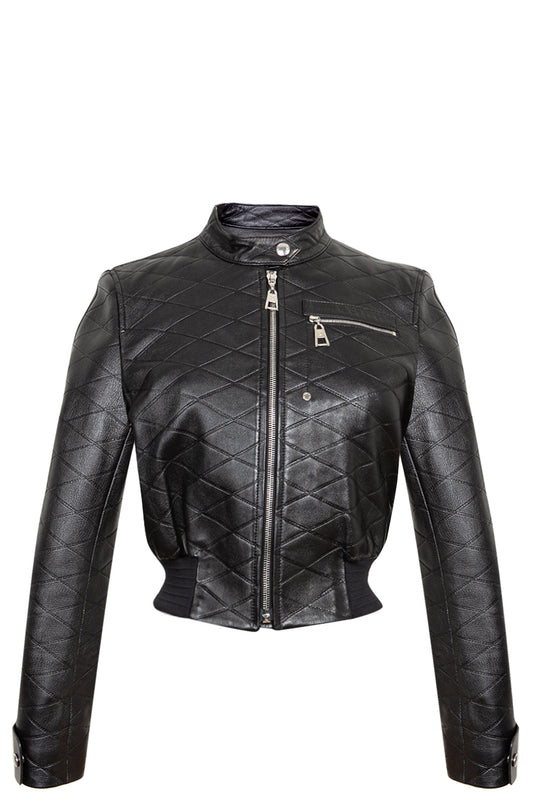 LOUIS VUITTON Leather Jacket Black