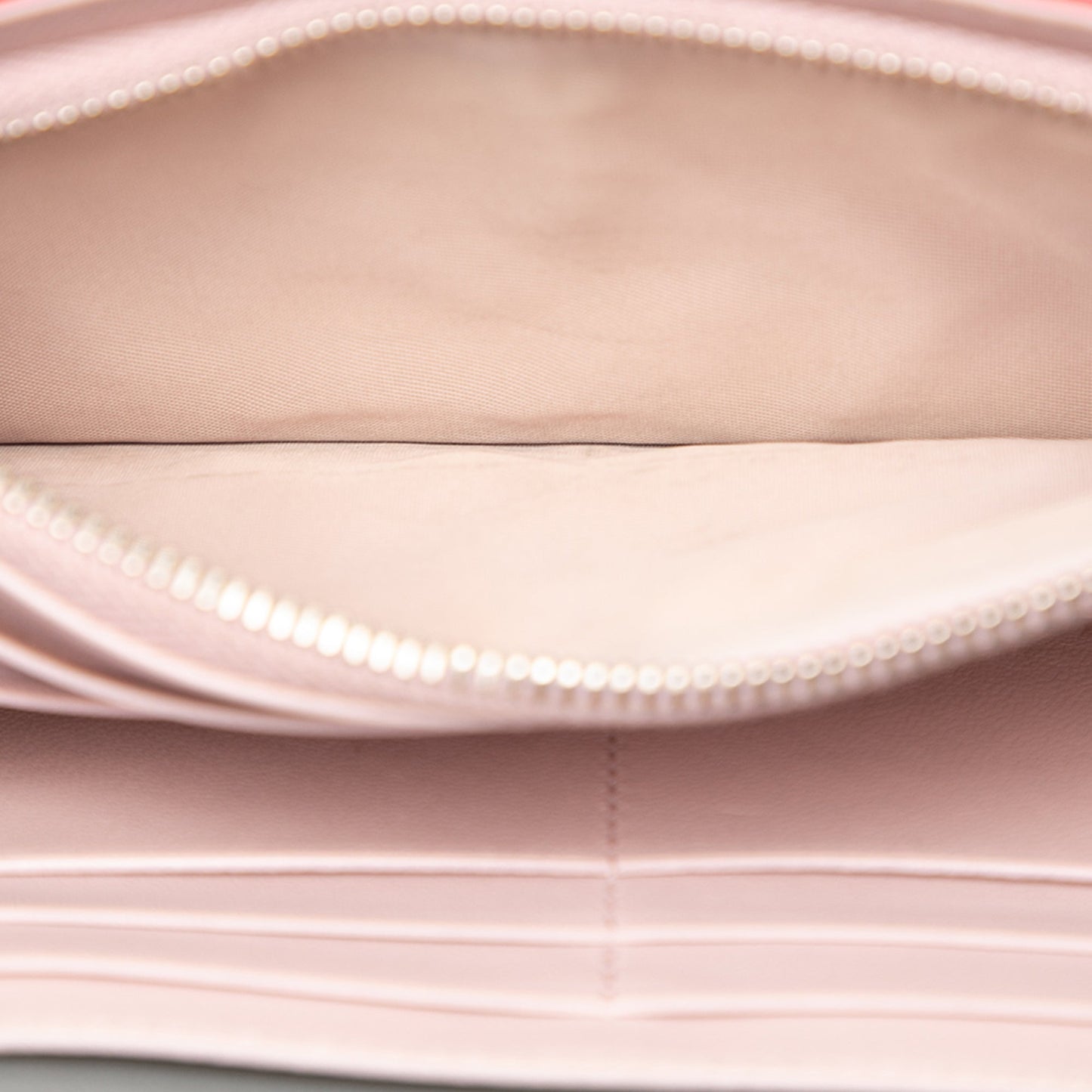 Pink Dior Lambskin Cannage Lady Dior Wallet On Chain Shoulder Bag