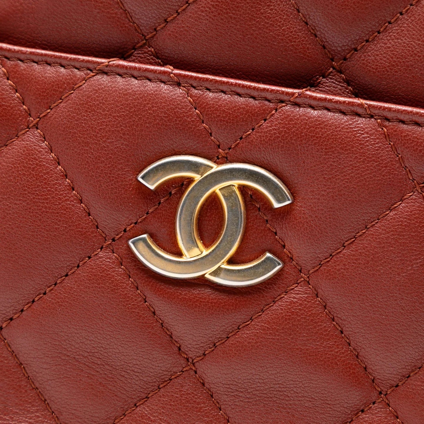 Red Chanel Paris Hamburg Quilted Lambskin and Jersey Camera Case Shoulder Bag