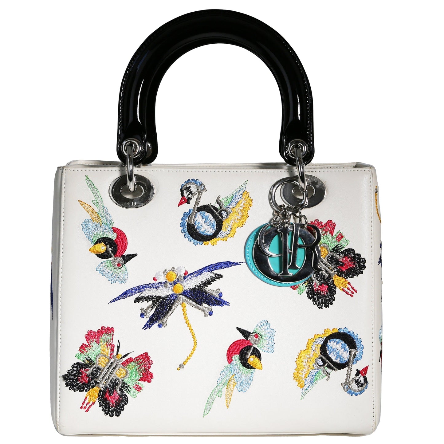 Dior Medium Lady Smooth Calfskin Animals Embroidery