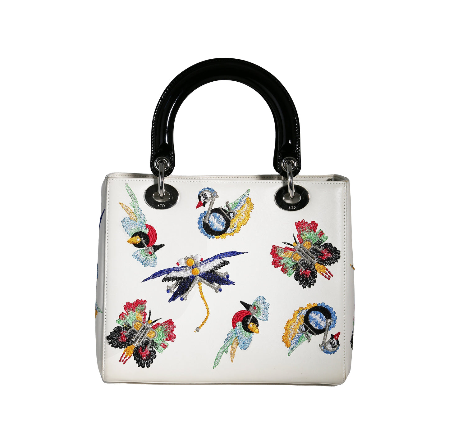 Dior Medium Lady Smooth Calfskin Animals Embroidery