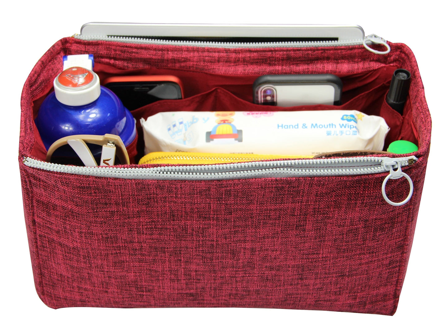 [Chanel Deauville Canvas XL] Waterproof Linen Bag Organizer - Customized Purse Insert, Tote Liner Protector, Handbag Organiser (Type D)