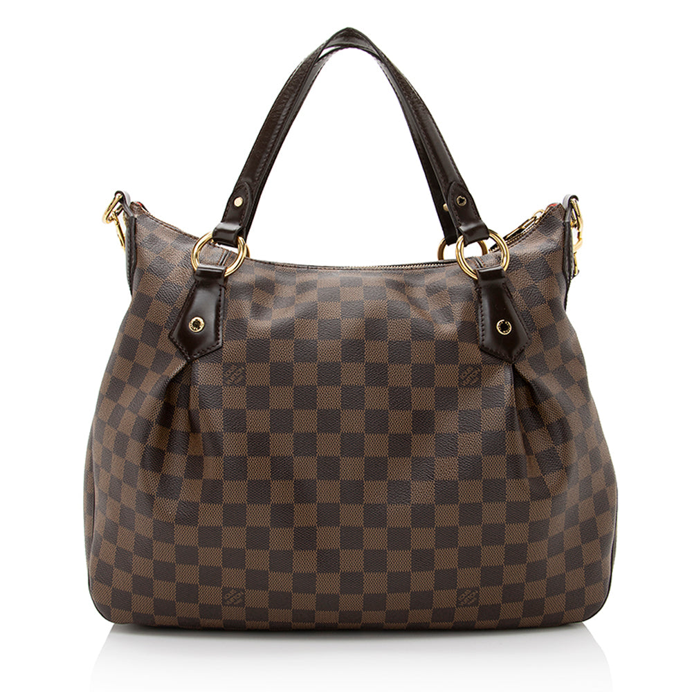 Louis Vuitton Damier Ebene Evora MM Shoulder Bag (SHF-22530)