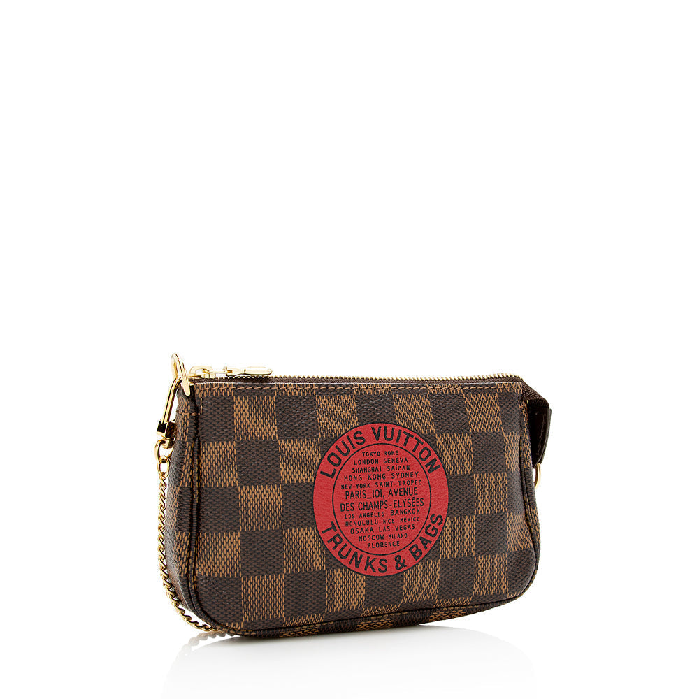 Louis Vuitton Damier Ebene Trunks & Bags Mini Pochette Accessoires (SHF-18437)