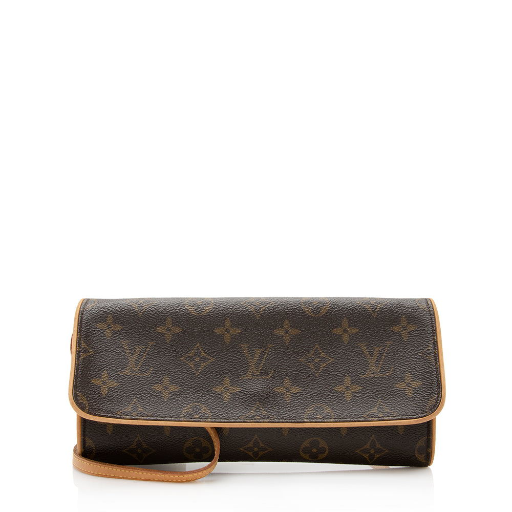 Louis Vuitton Monogram Canvas Pochette Twin GM Shoulder Bag (SHF-20315)